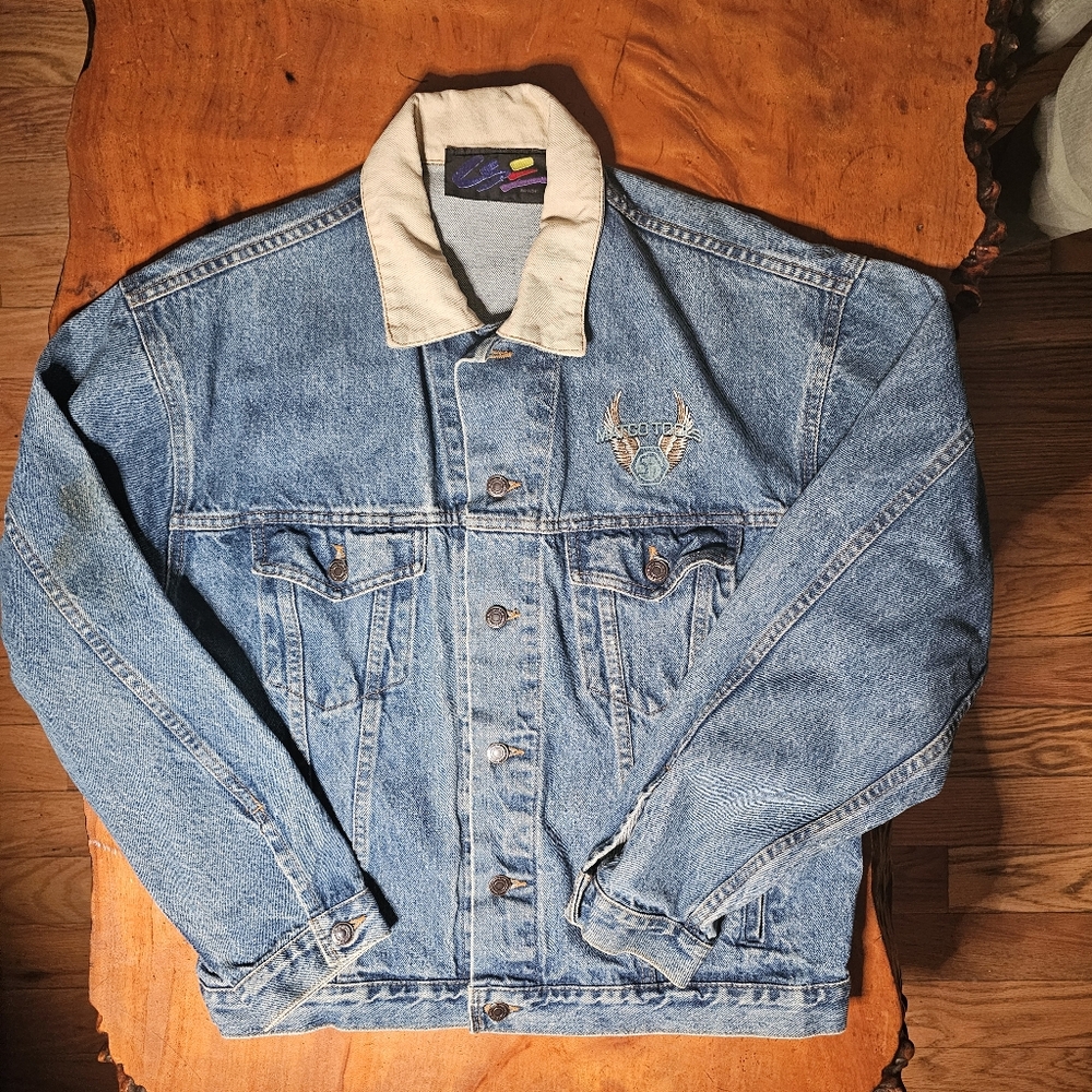 VTG Y2K  MATCO TOOLS  EAGLE Embroidered  Jean Jacket  Fatherday Collectable Rare